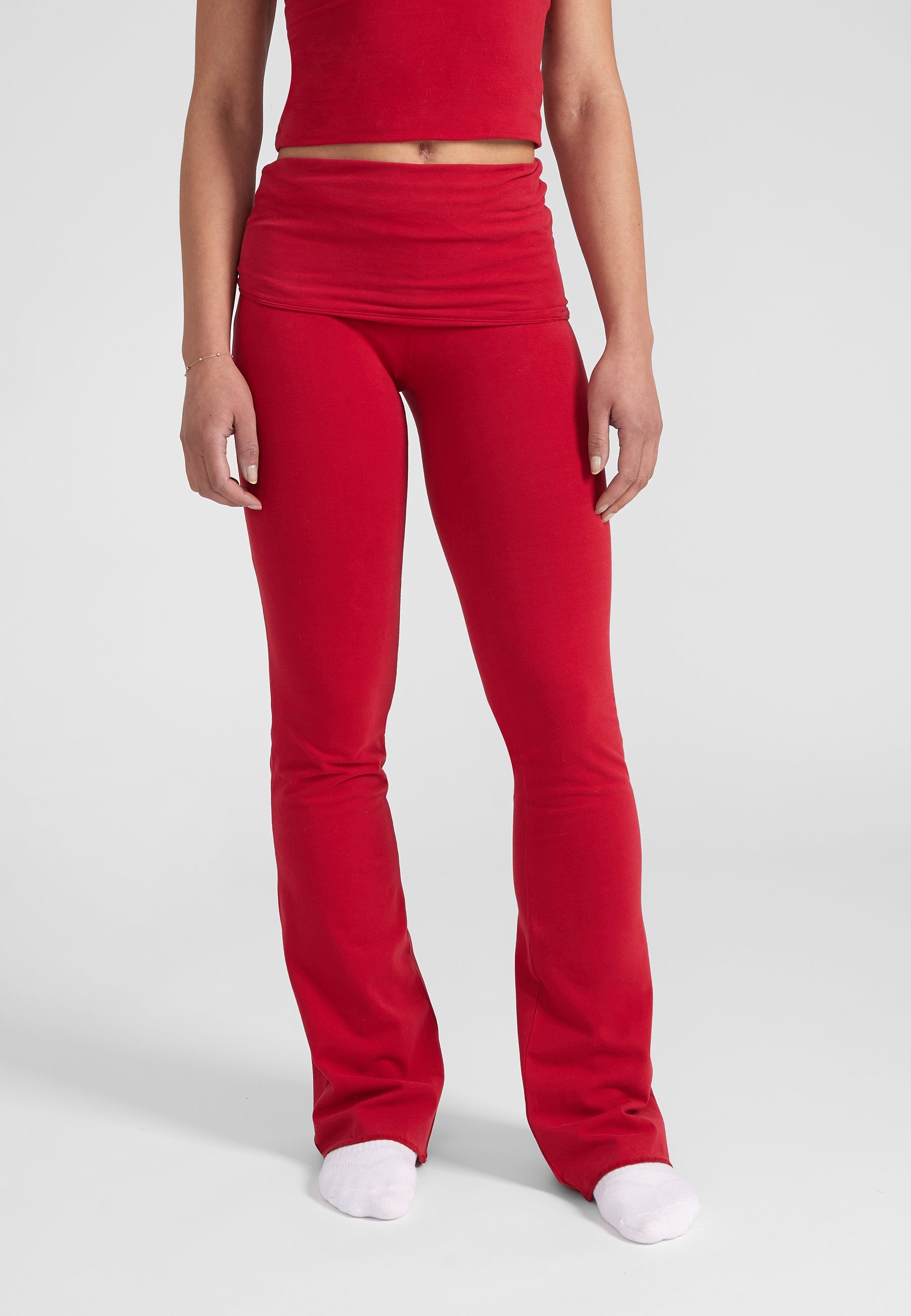 Foldover Pants - wine