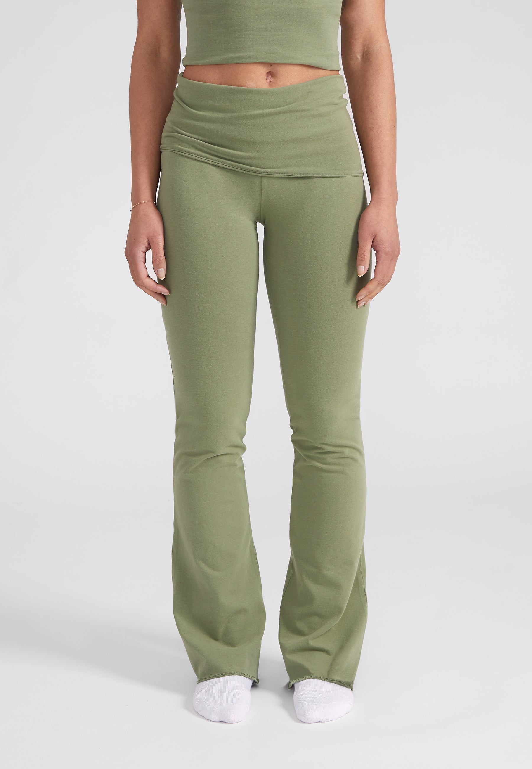 Foldover Pants - olive