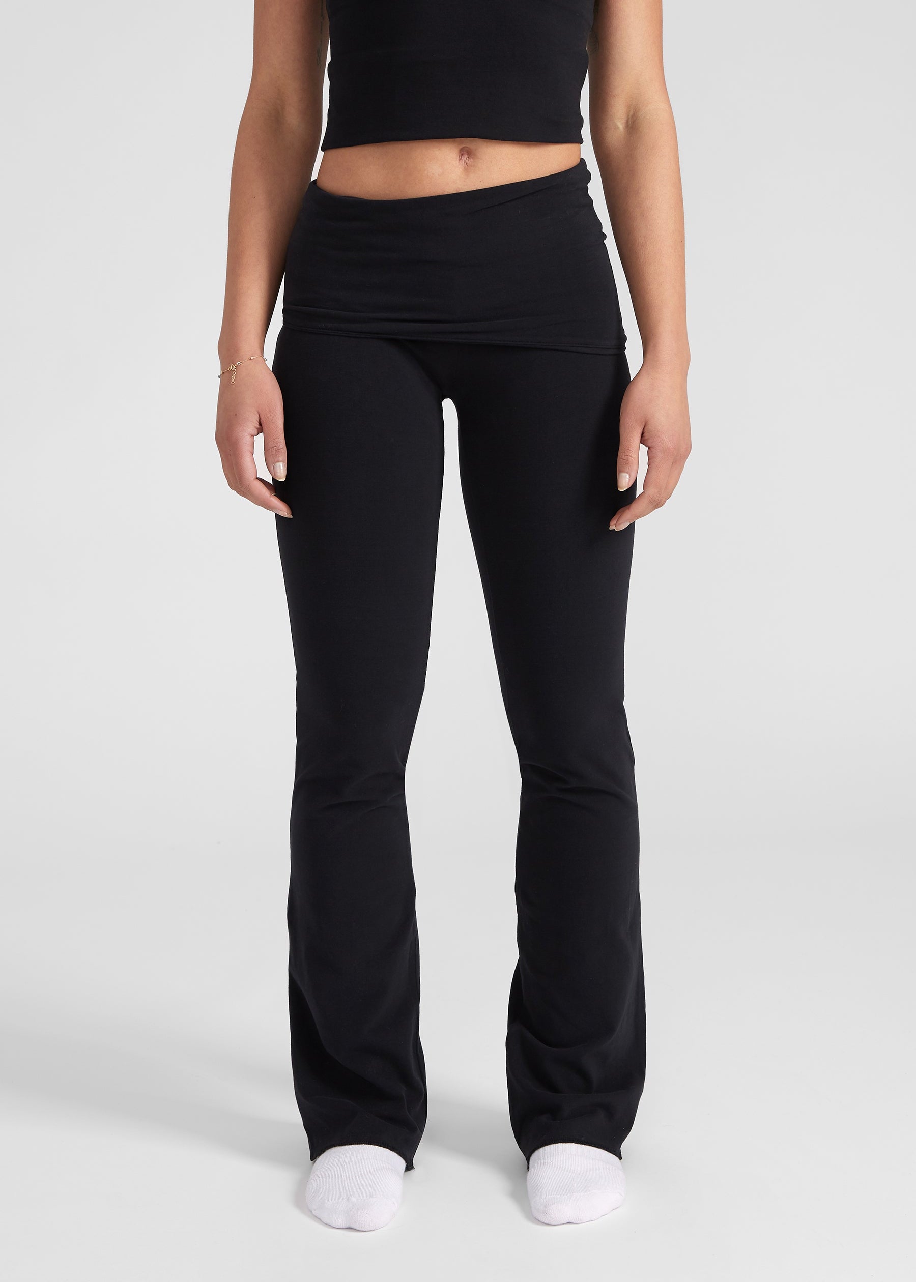 Foldover Pants - black