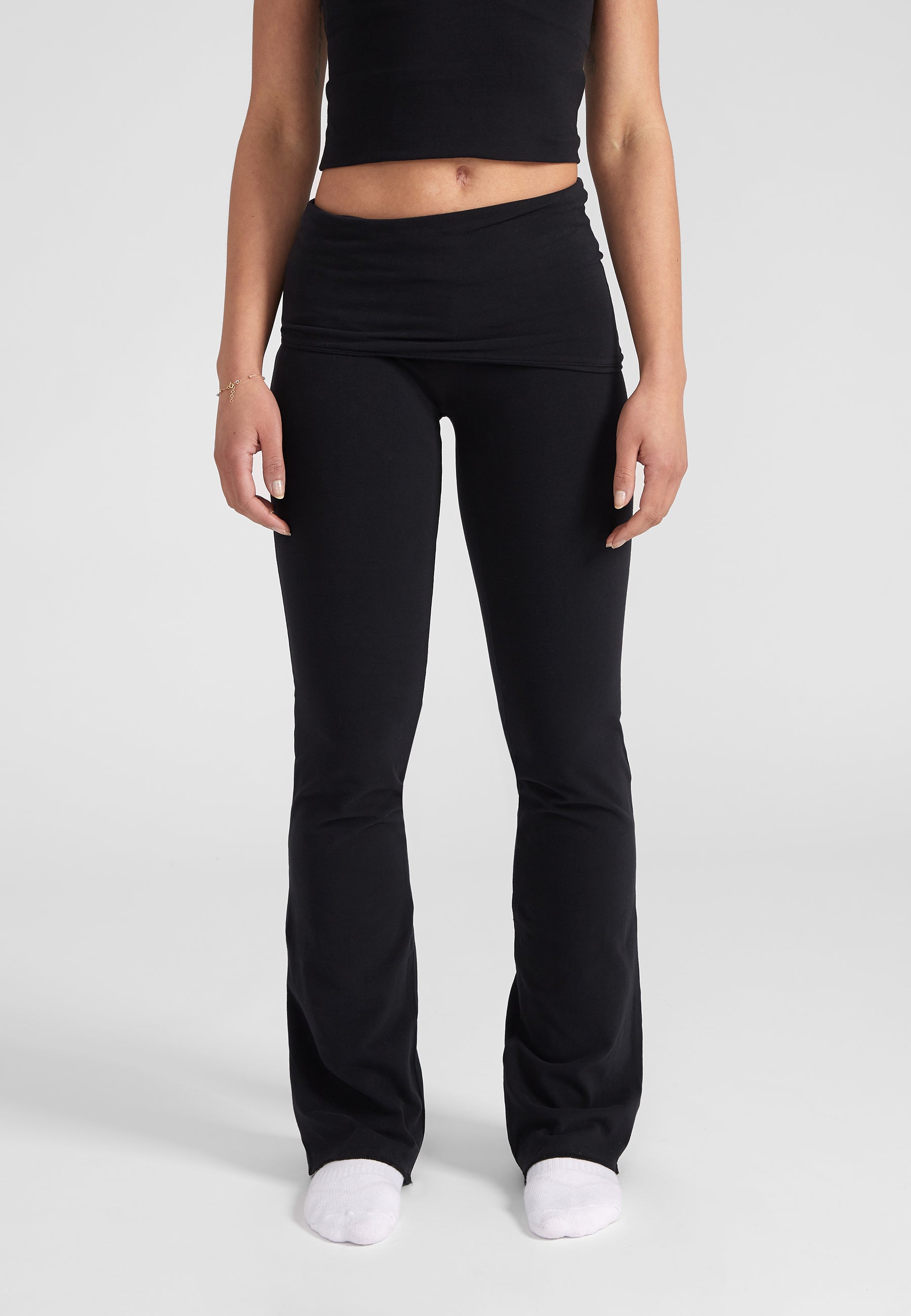Foldover Pants - black