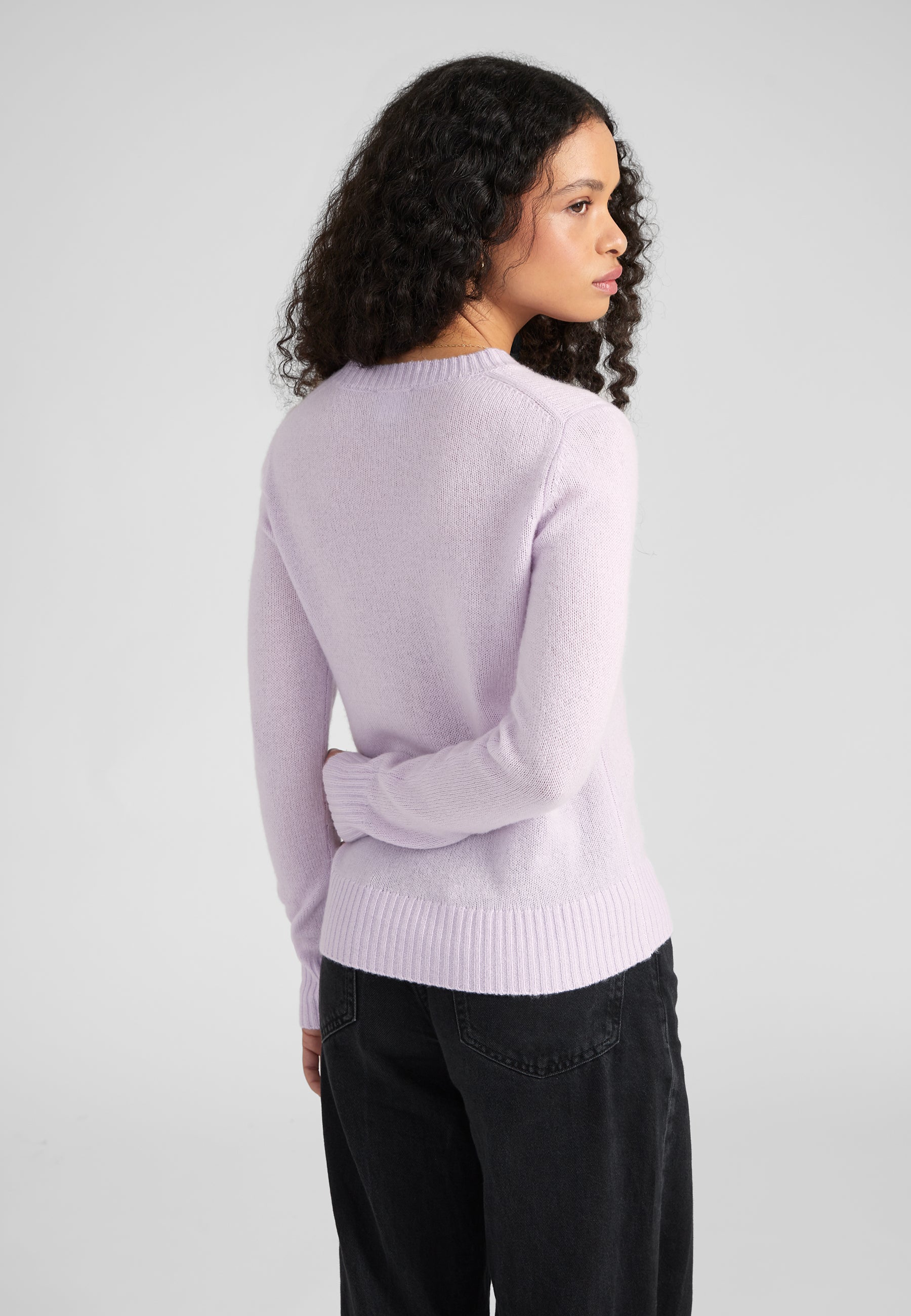 Rundhalspullover- lavender