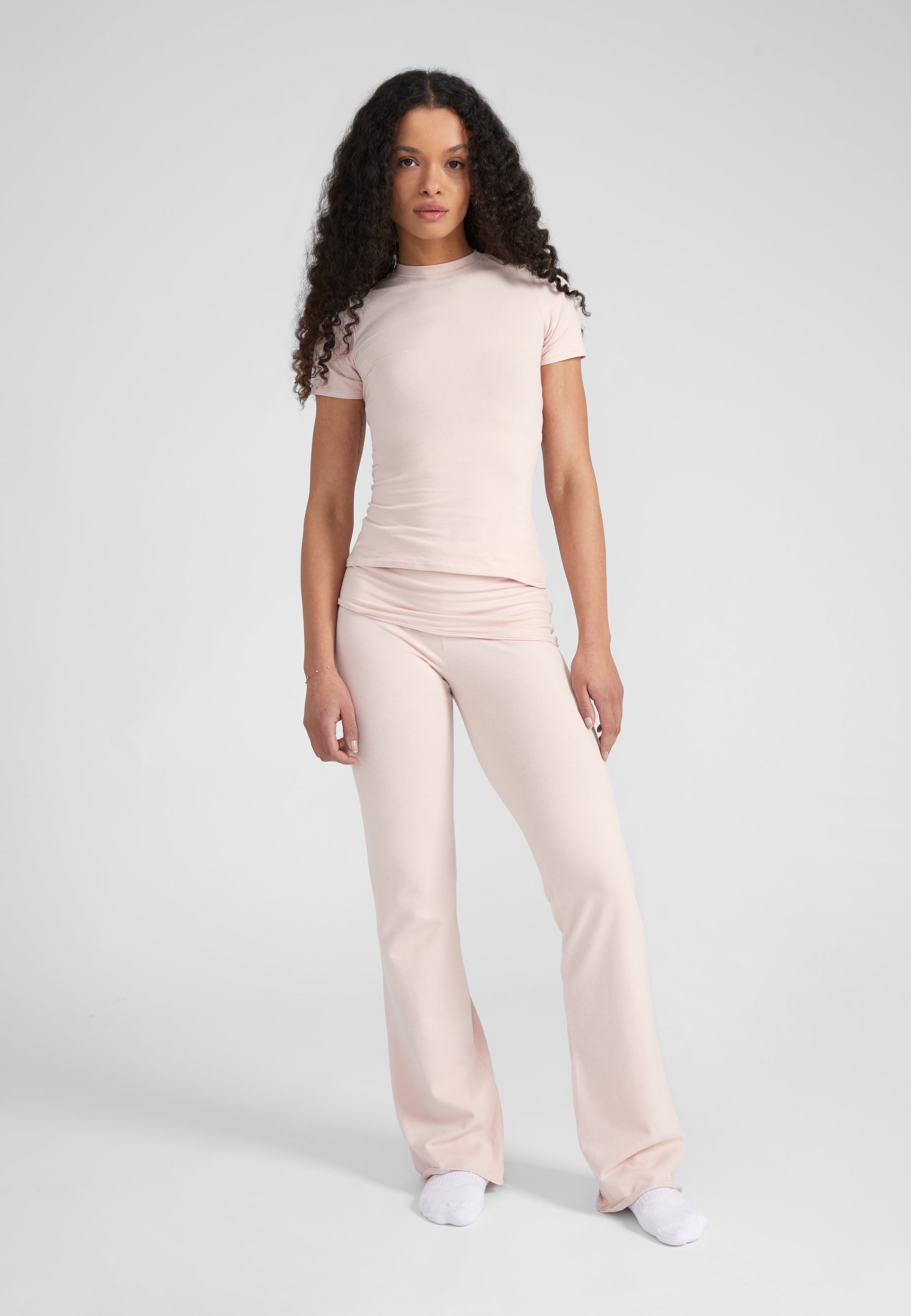 Foldover Pants - baby pink