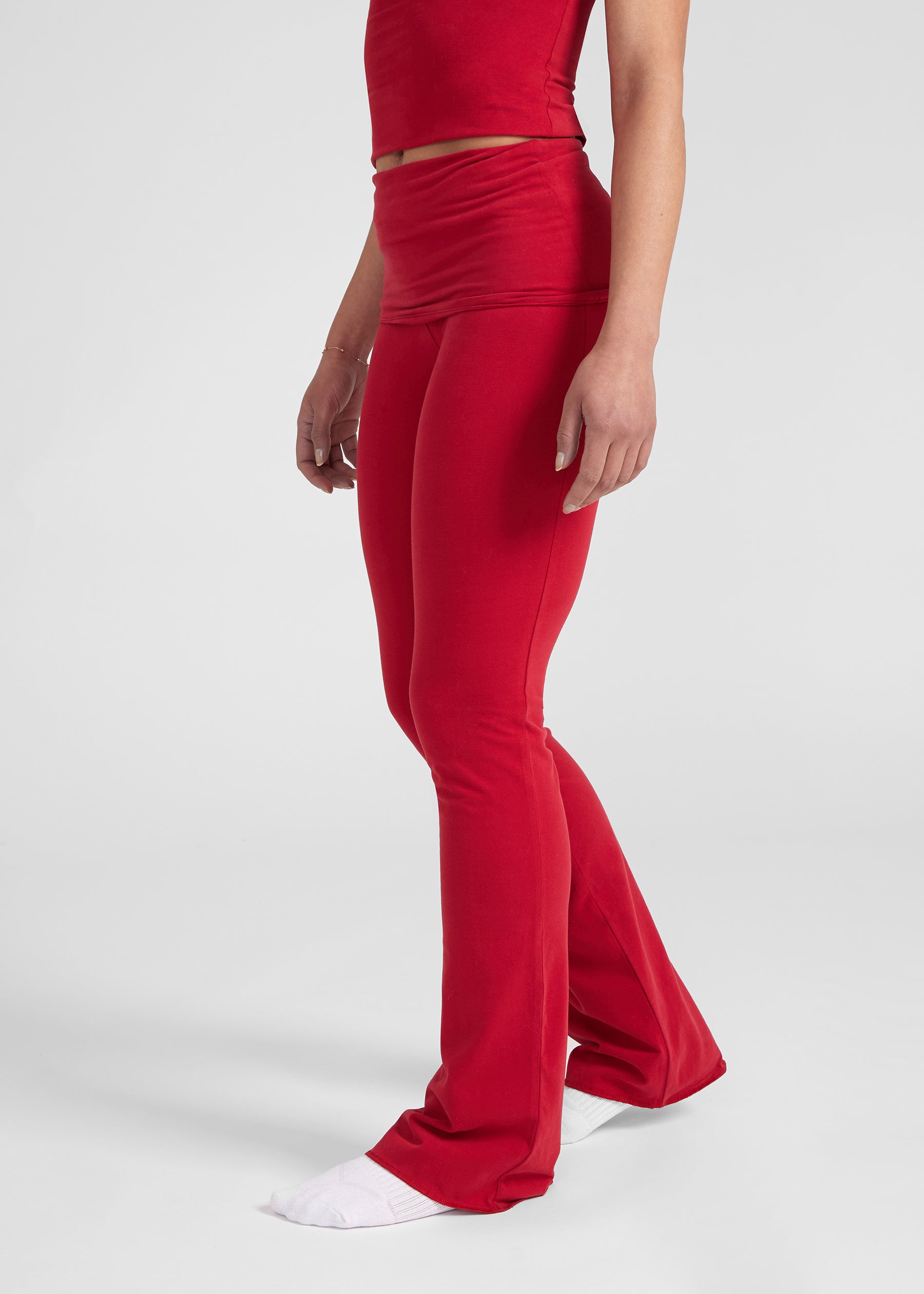 Foldover Pants - wine