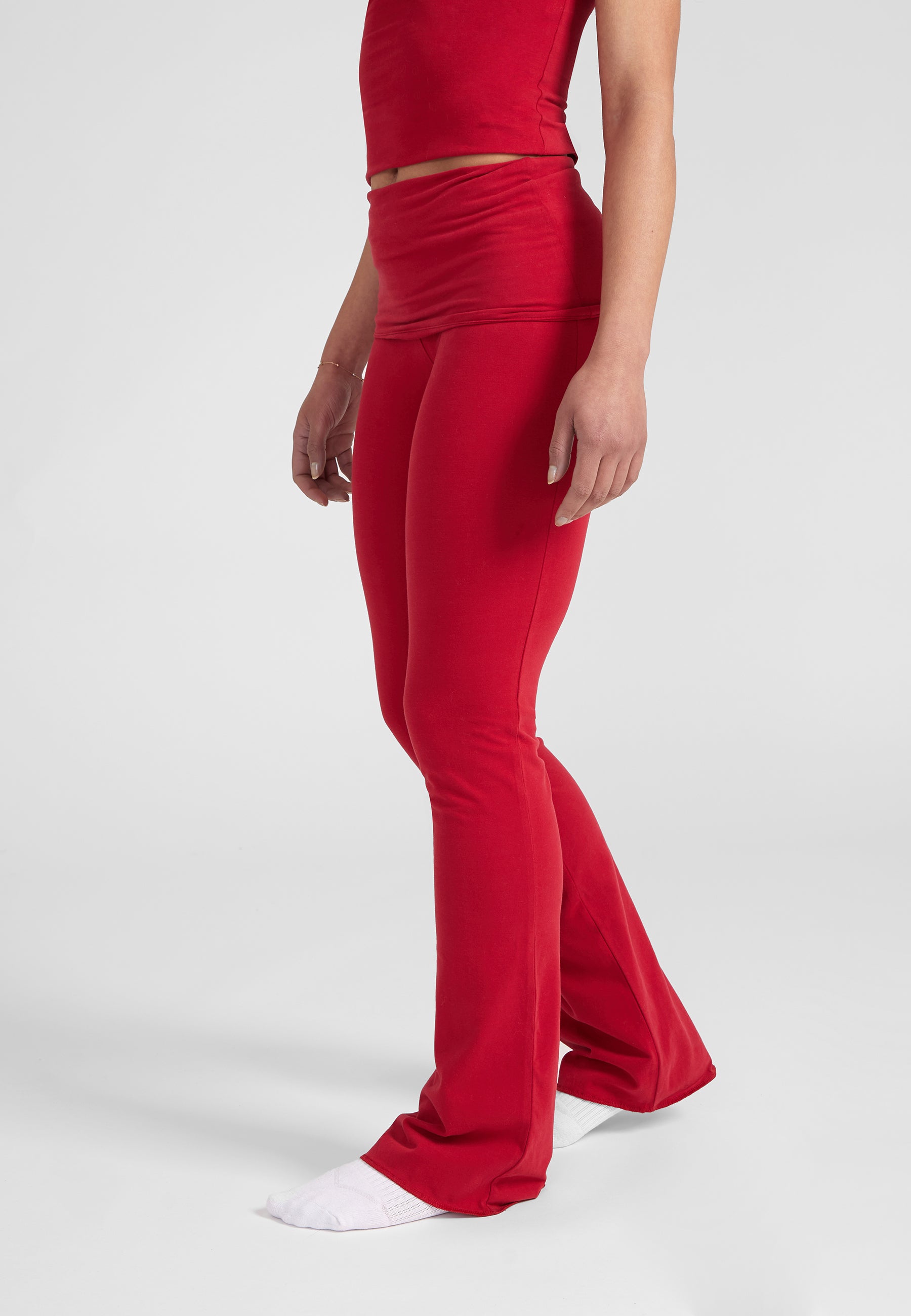 Foldover Pants - wine