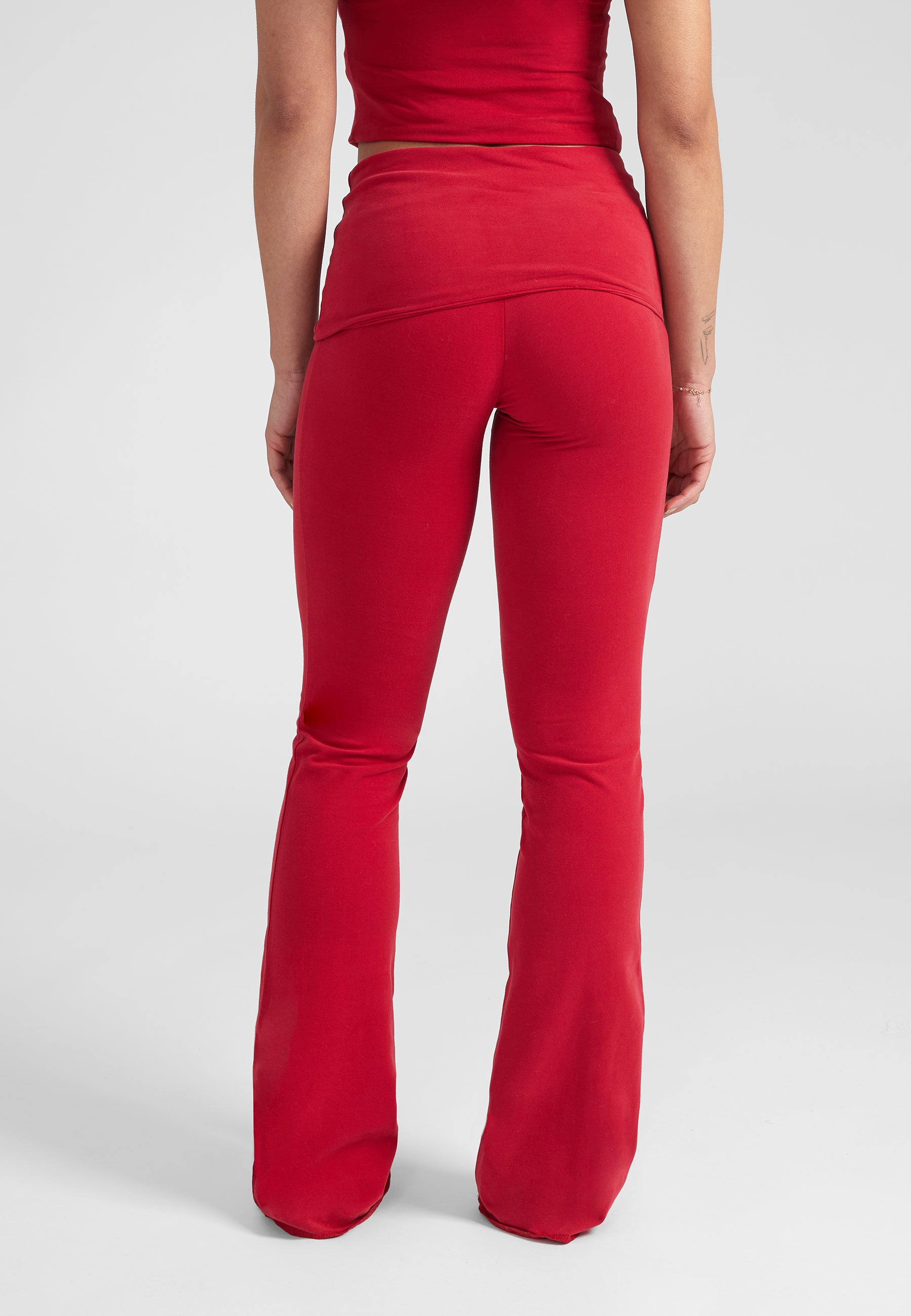 Foldover Pants - wine