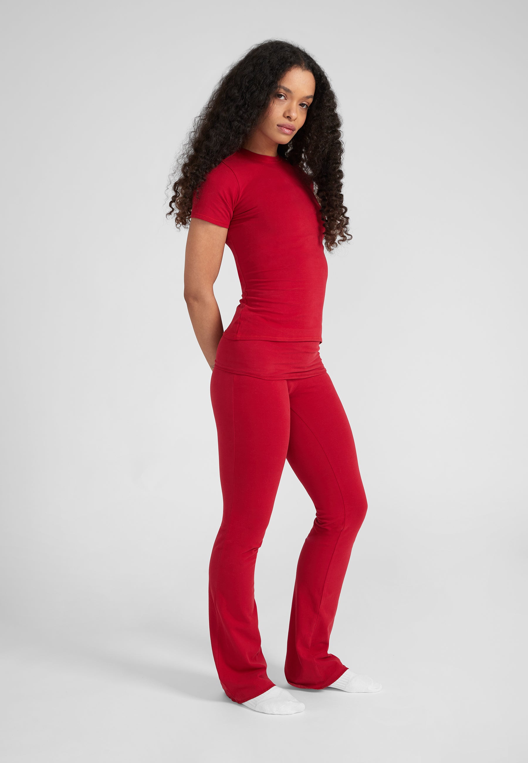 Foldover Pants - wine