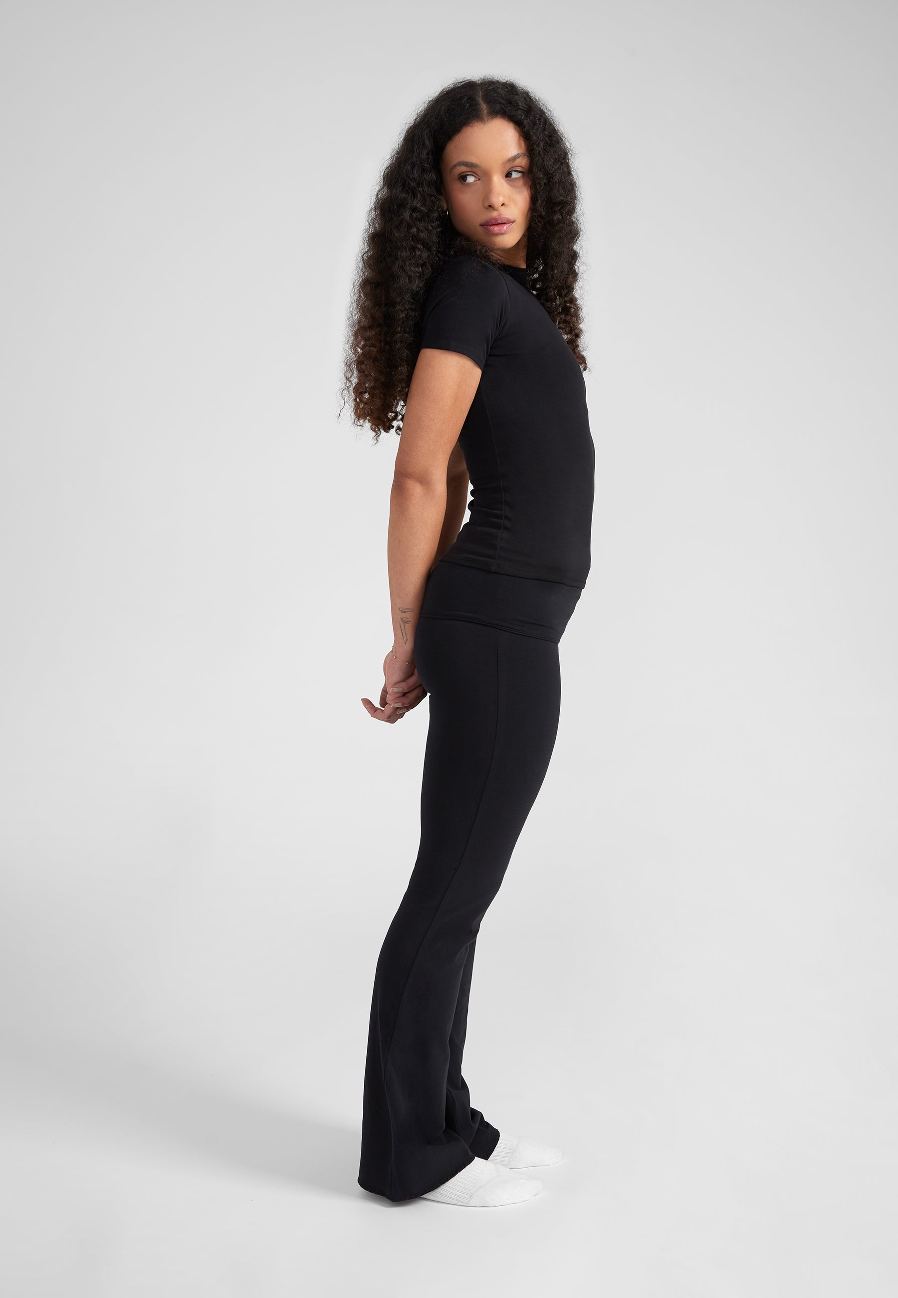 Foldover Pants - black