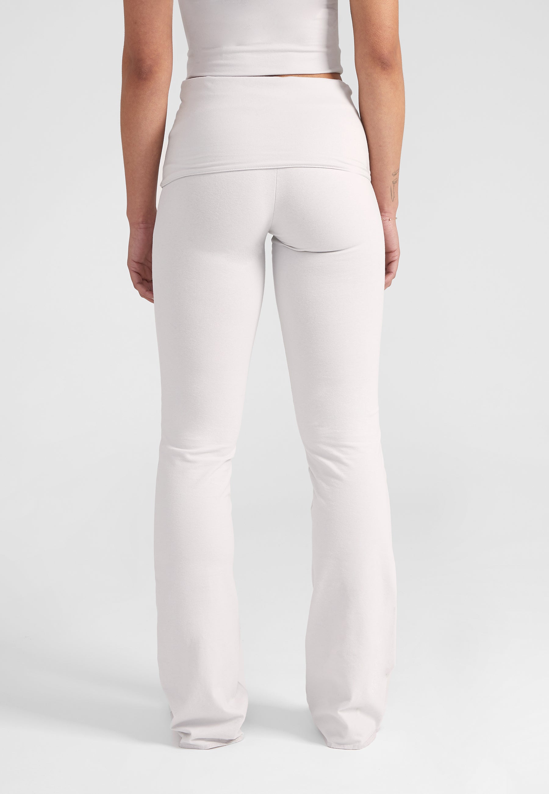Foldover Pants - light grey melange