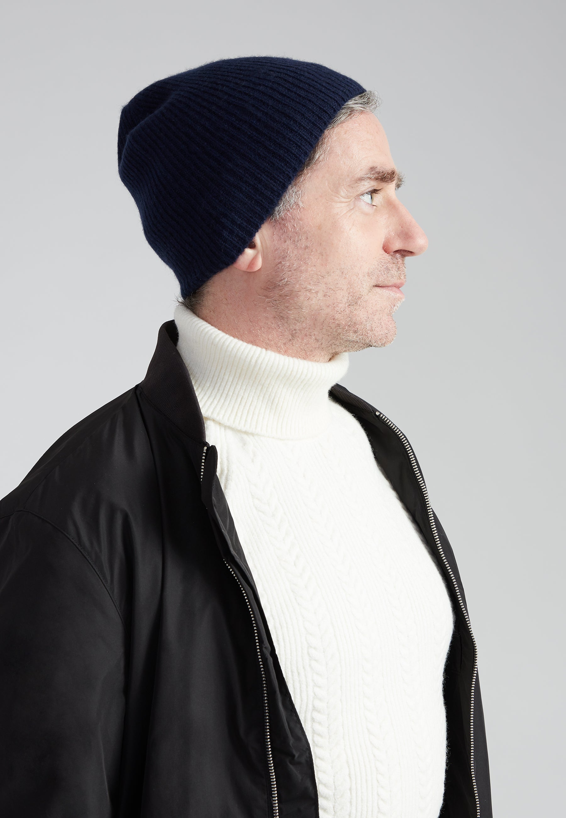 Men Wearing cashmere Beanie