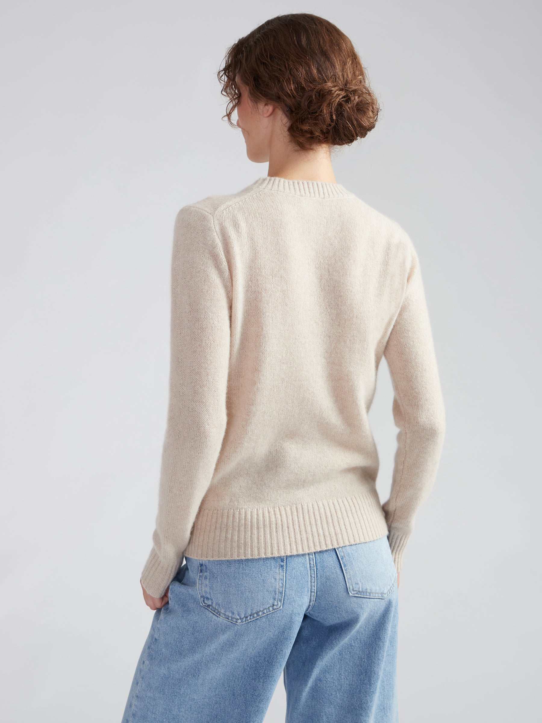 Rundhalspullover - sand