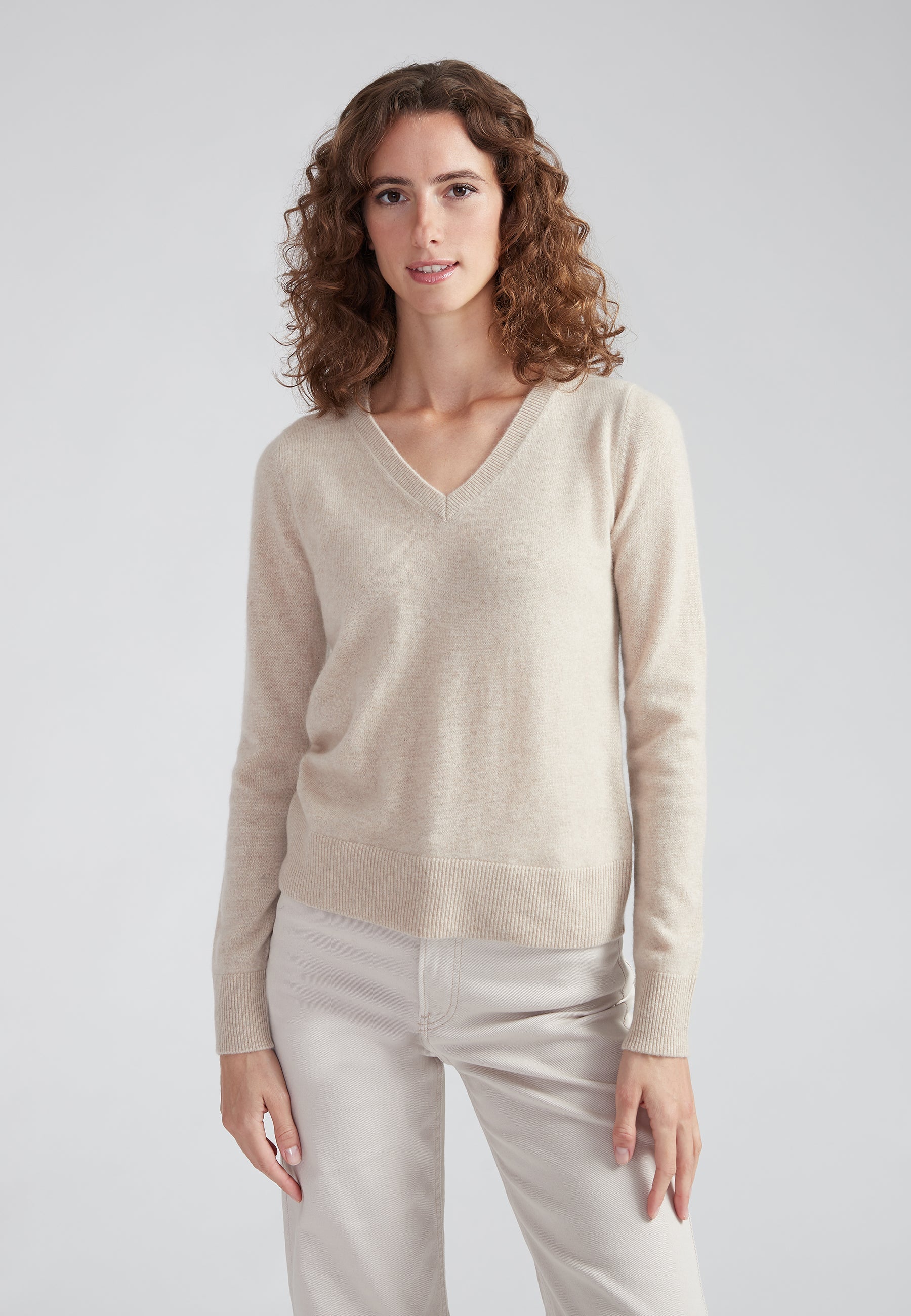 Vneck - sand