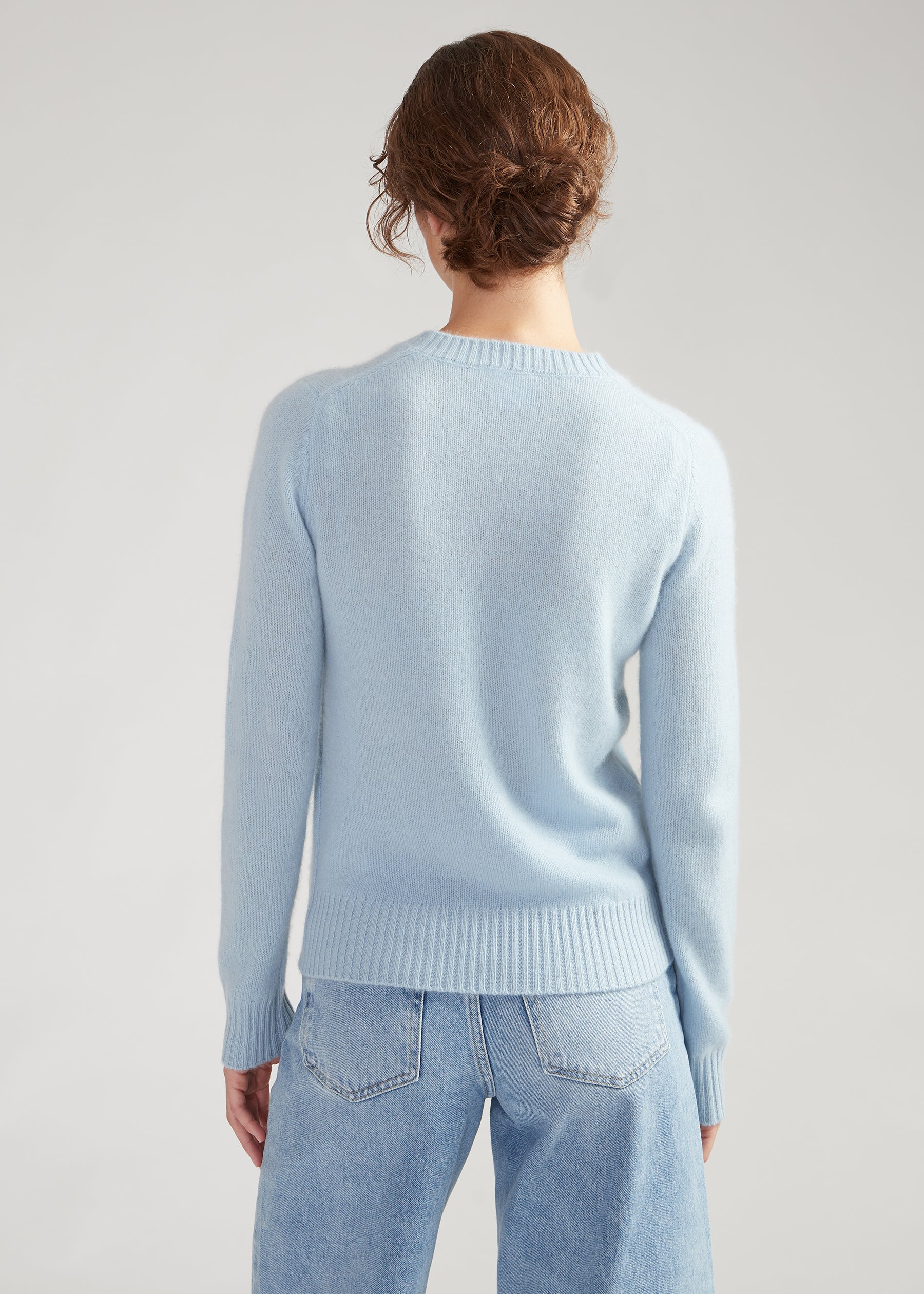 Rundhalspullover - pastel blue 