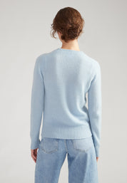 Rundhalspullover - pastel blue 