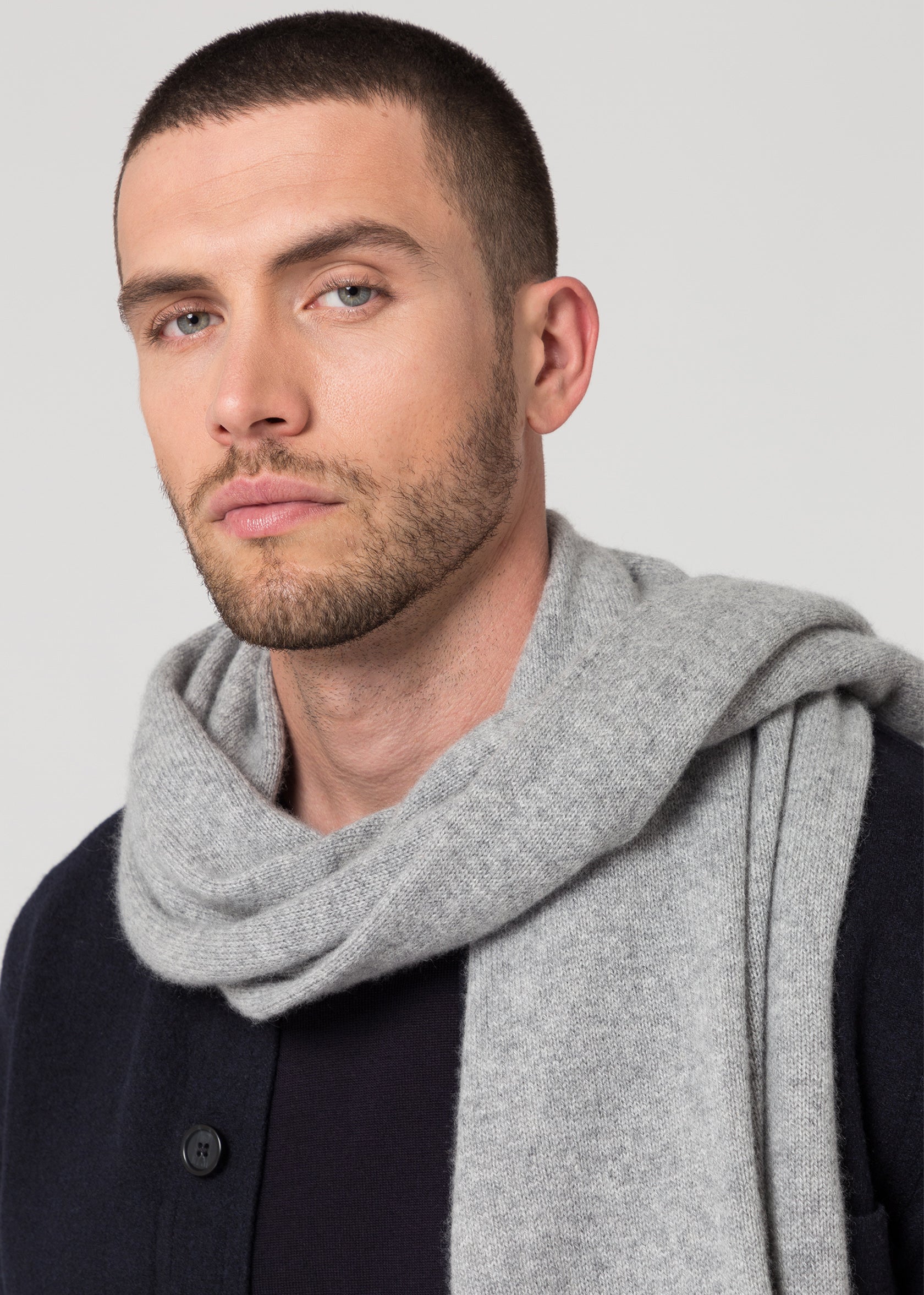 scarf - light grey melange