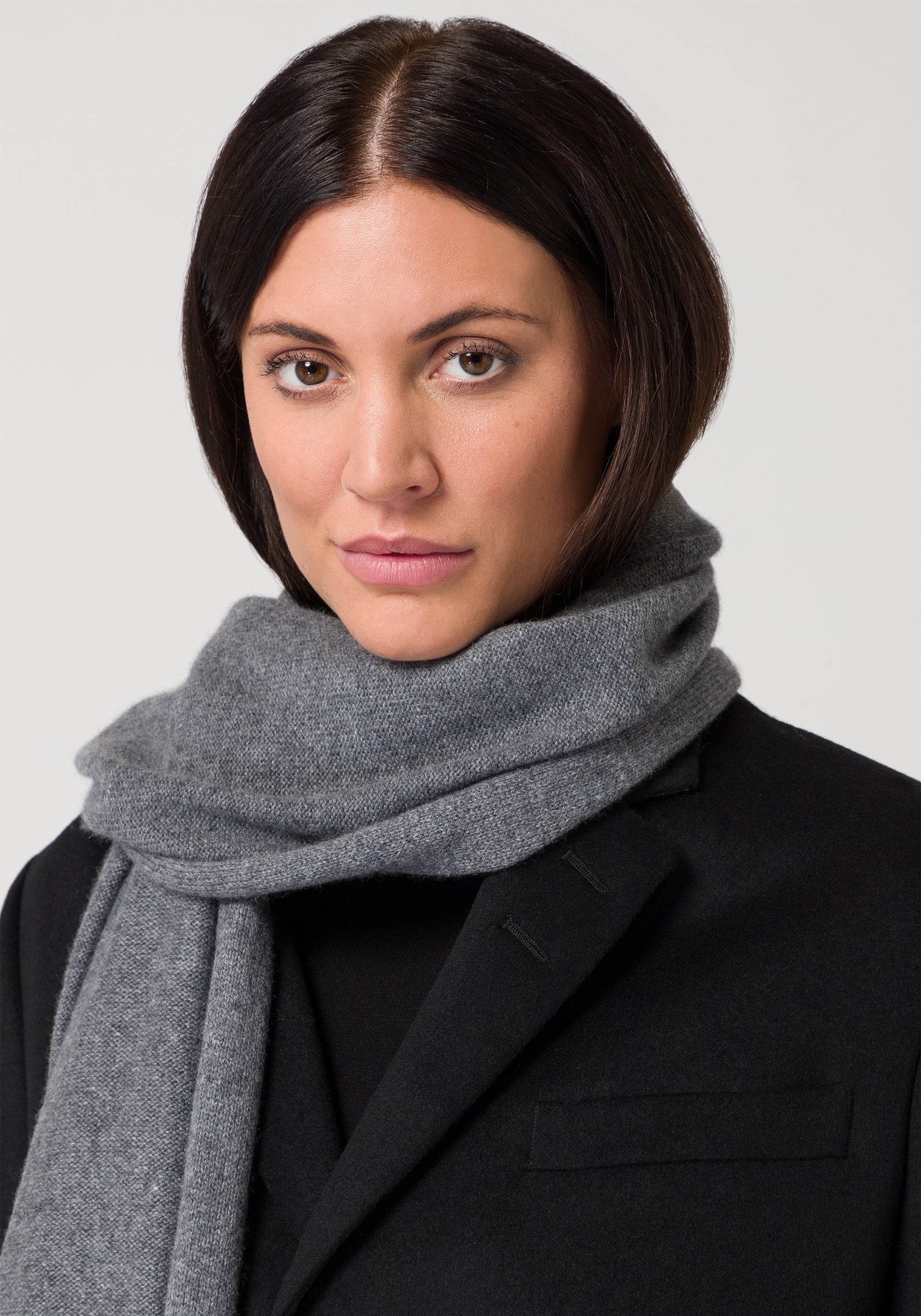 scarf - grey melange