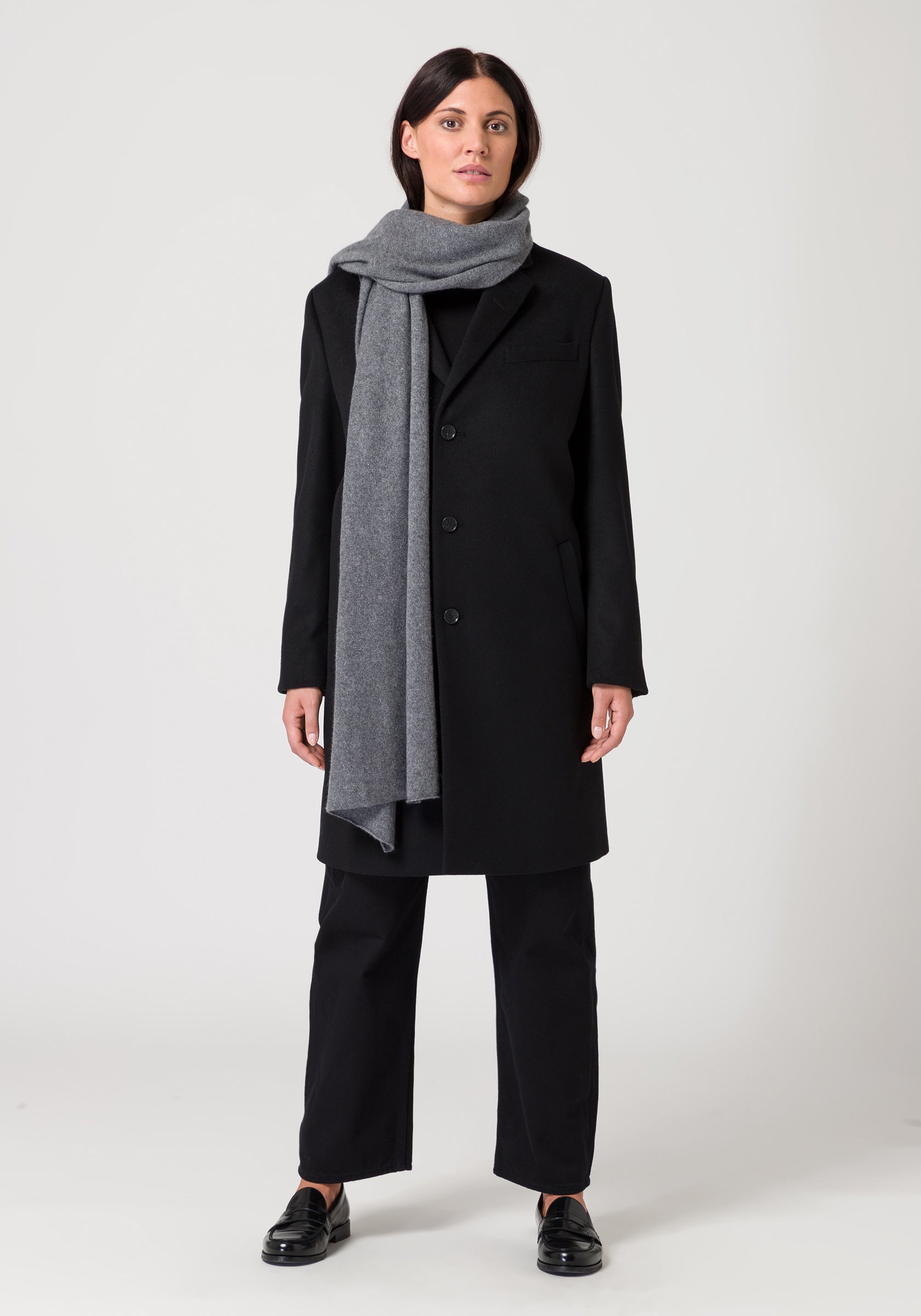 scarf - grey melange