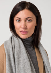 scarf - light grey melange