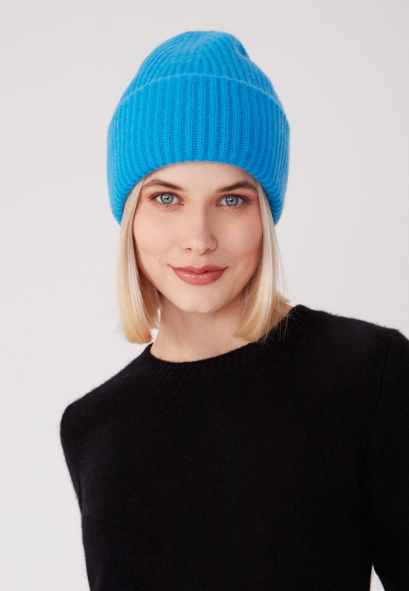 chunky beanie - fancy blue