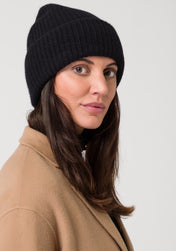 chunky beanie - black