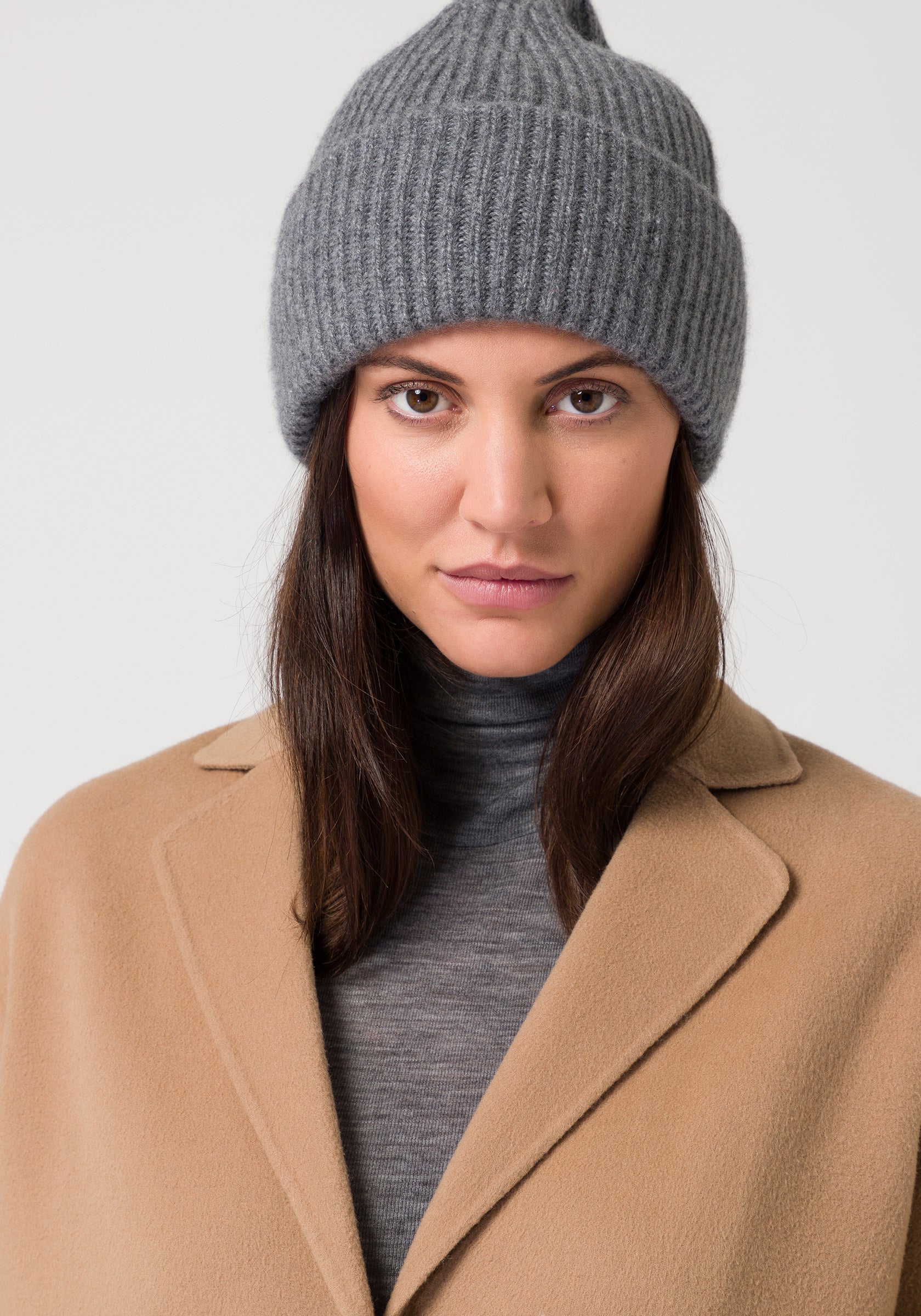 chunky beanie - grey melange