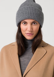 chunky beanie - grey melange