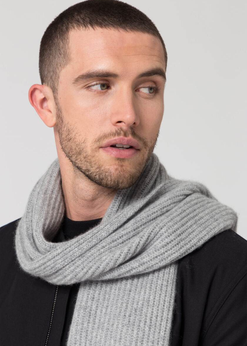 Men wearing ripped scarf