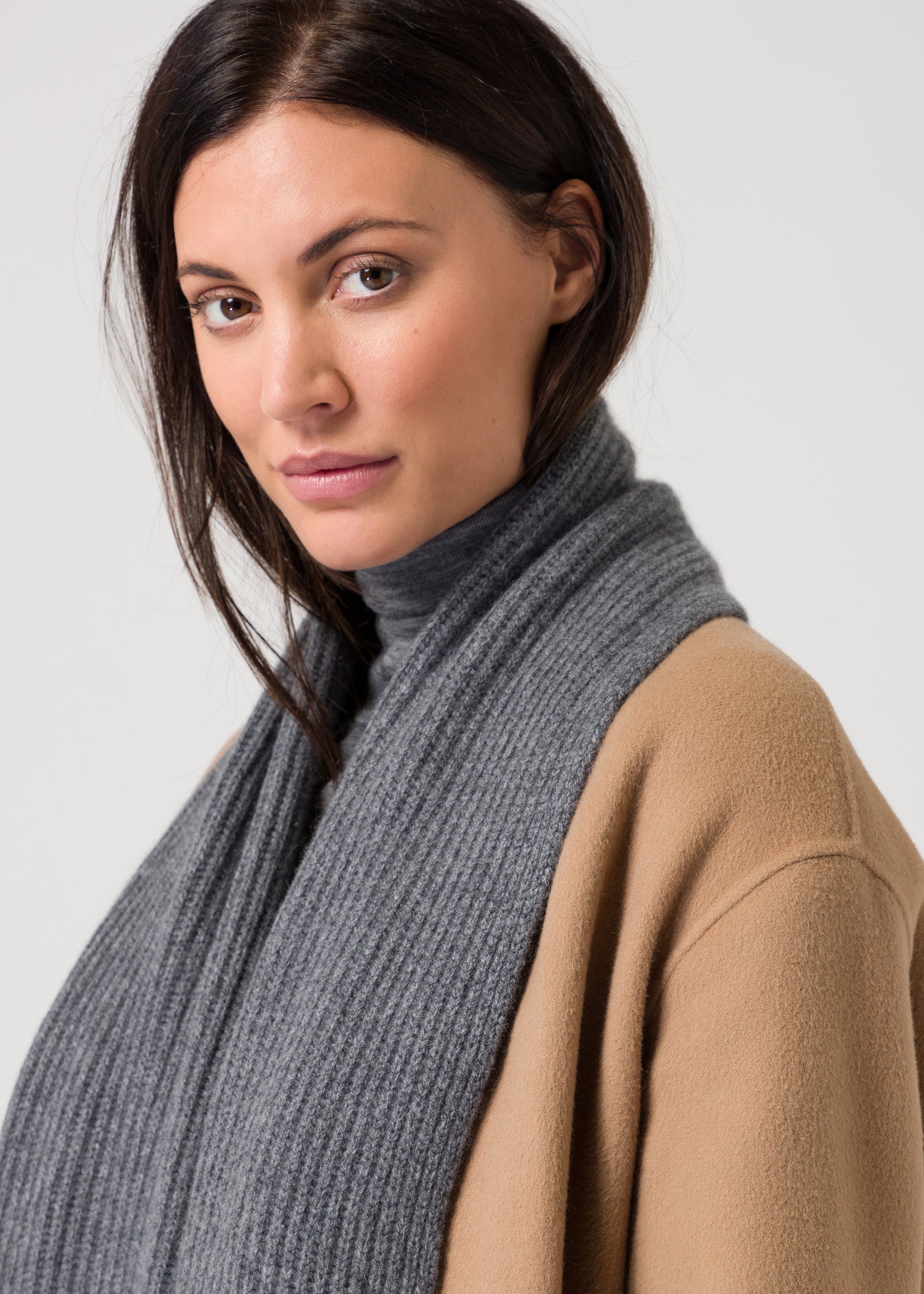 scarf - grey melange