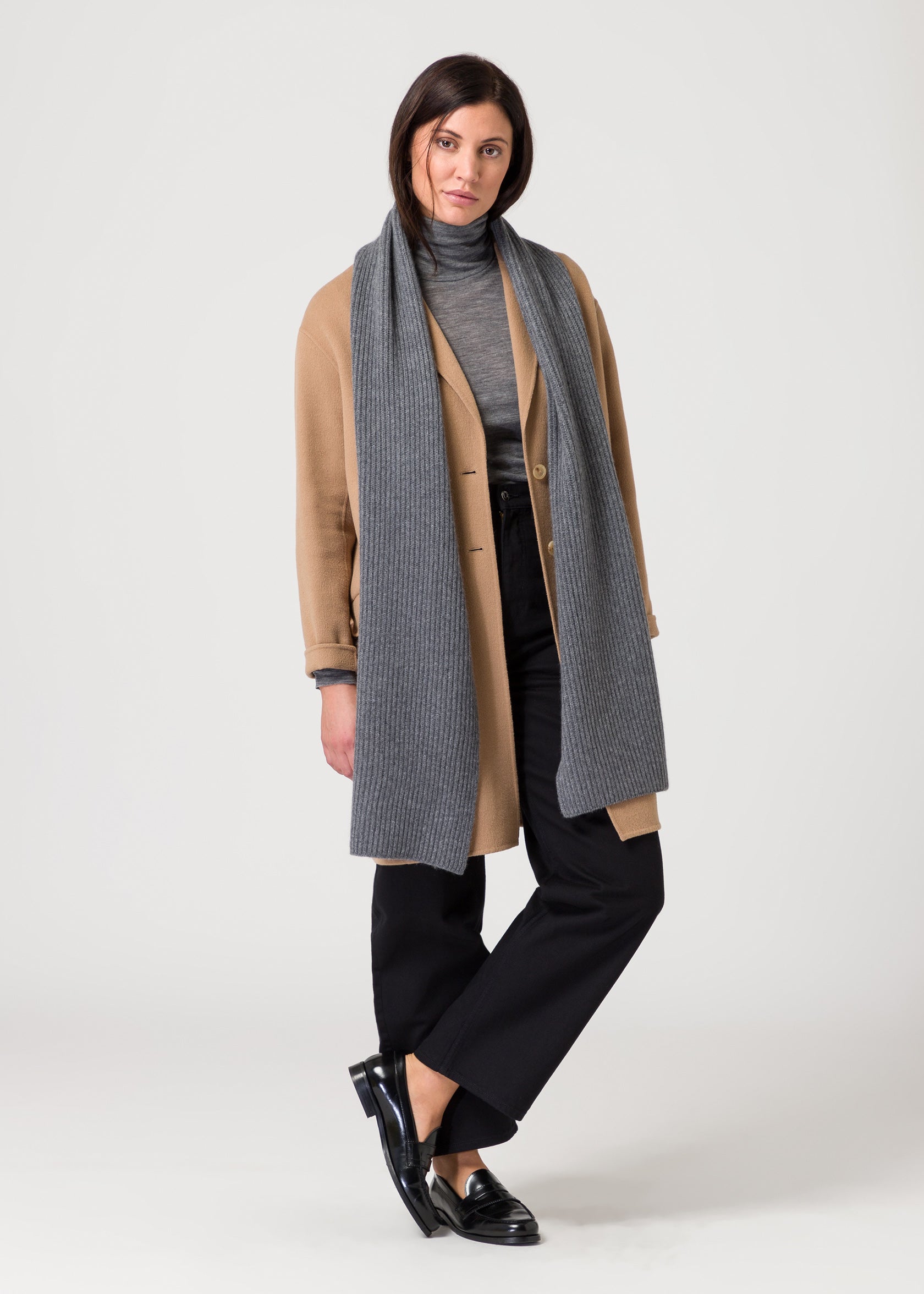 scarf - grey melange