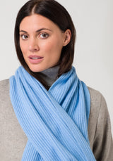 Ribbed cashmere scarf