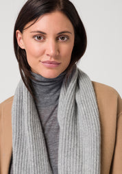 scarf - light grey melange