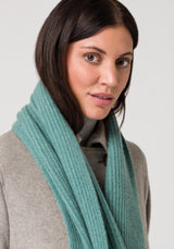 Ribbed cashmere scarf