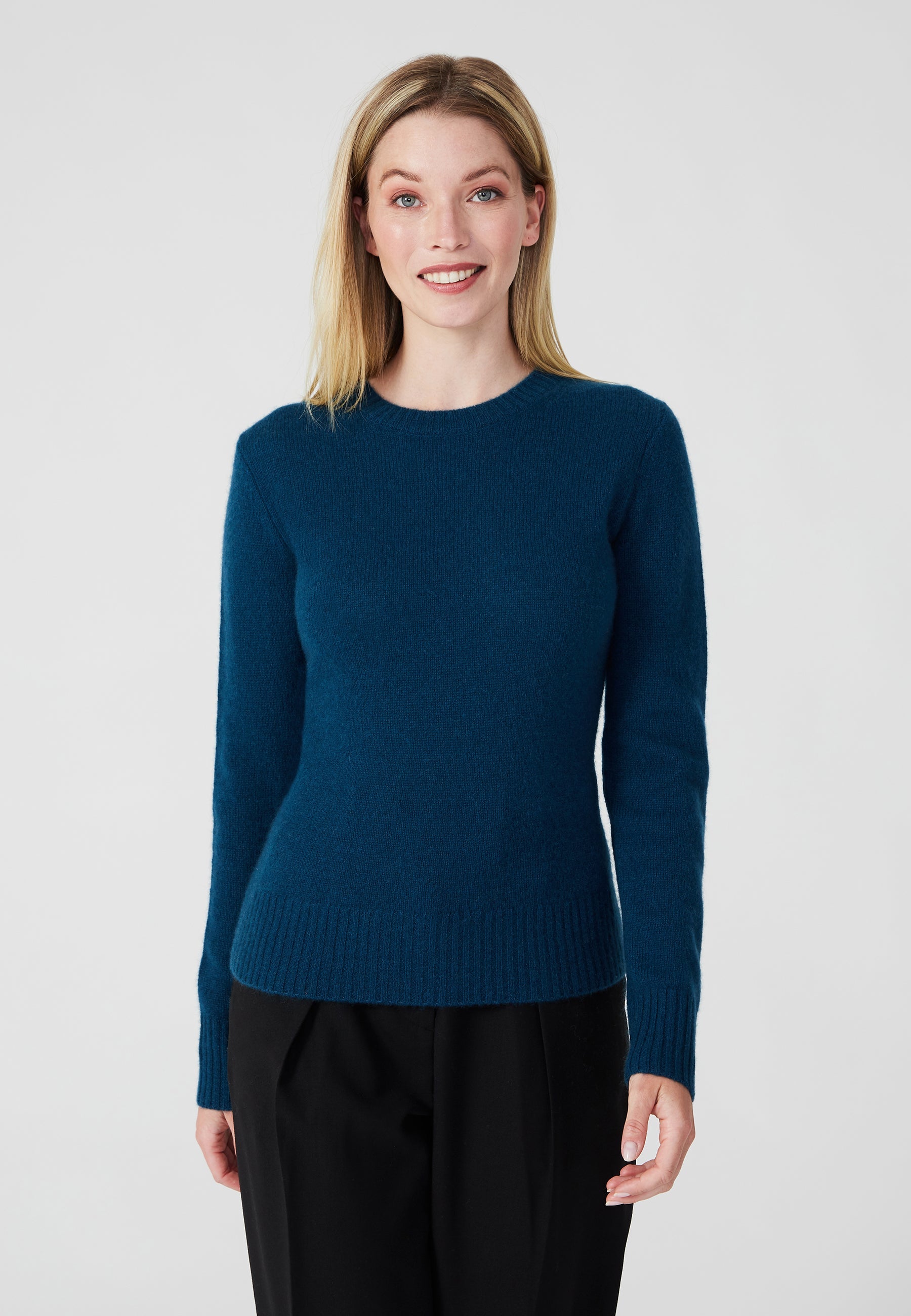 Rundhalspullover- dark slate blue
