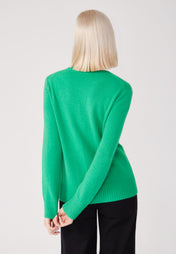 Rundhalspullover- green