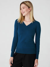 Vneck - dark slate blue
