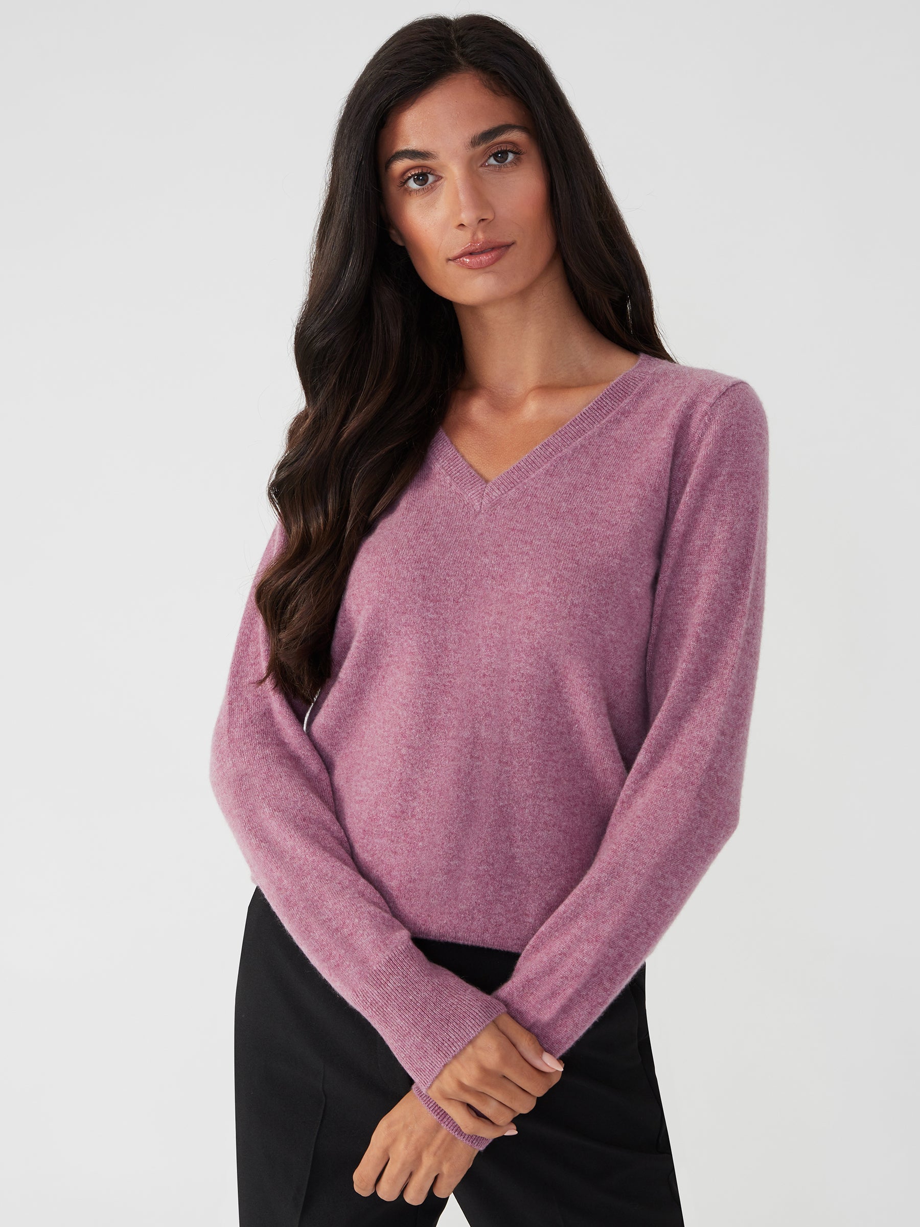 Vneck - dull rose