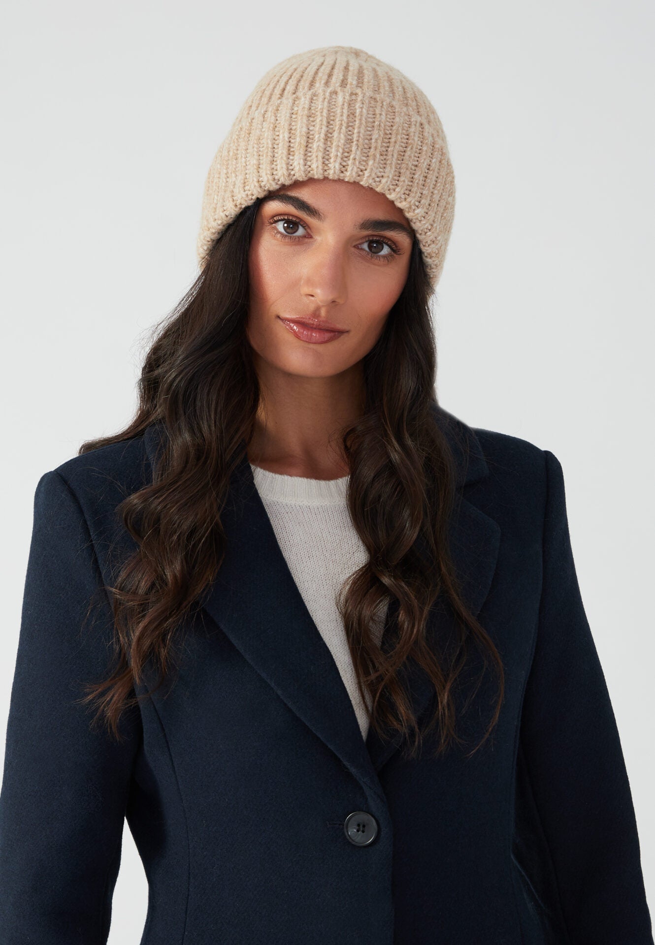 melange beanie - nougat