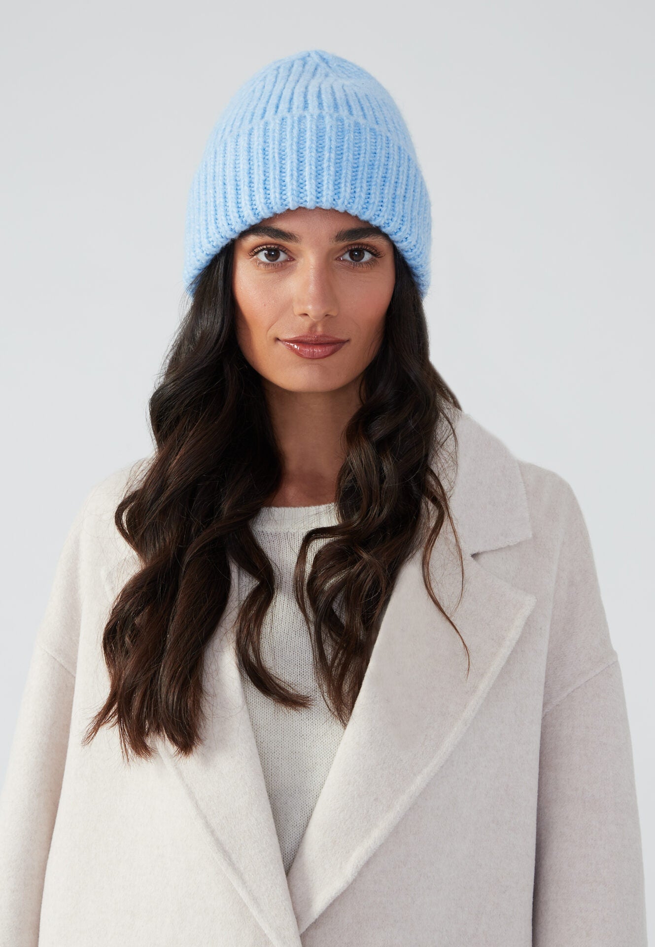 melange beanie - blue