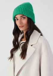 melange beanie - green