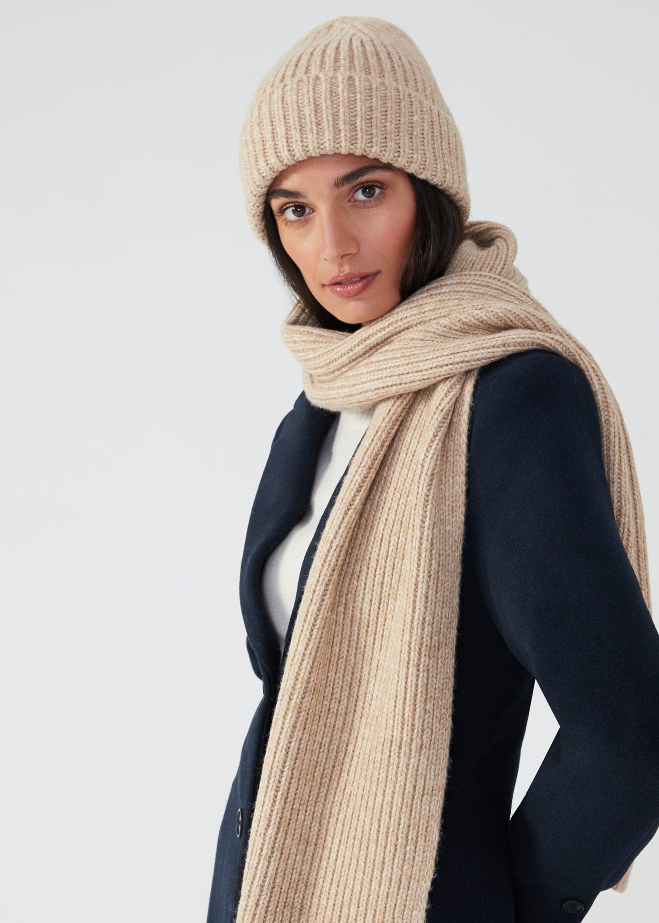melange scarf - nougat