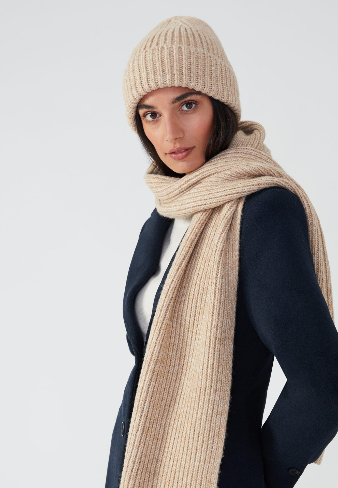 melange scarf - nougat