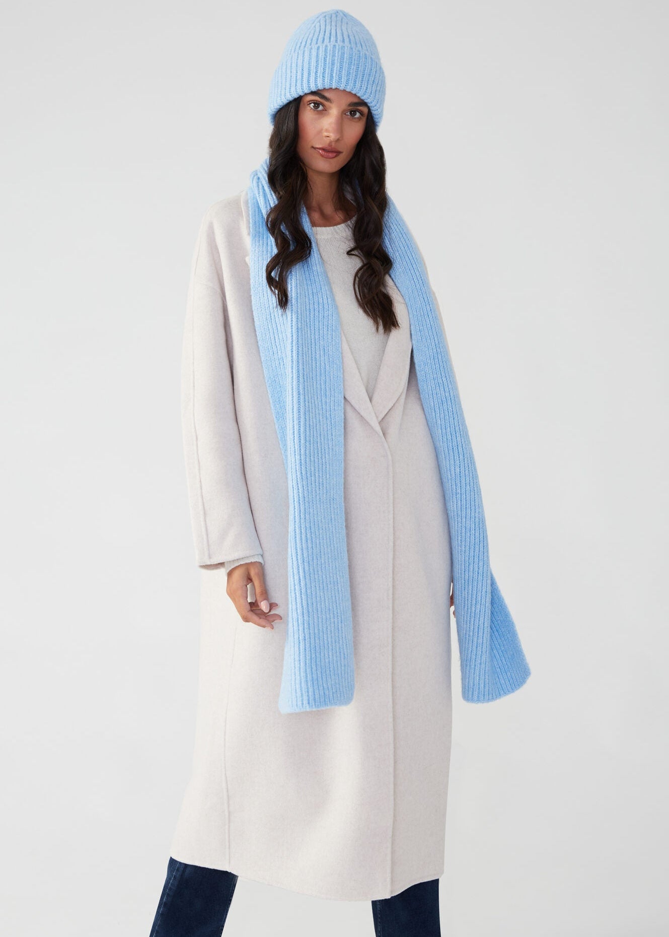 melange scarf - blue