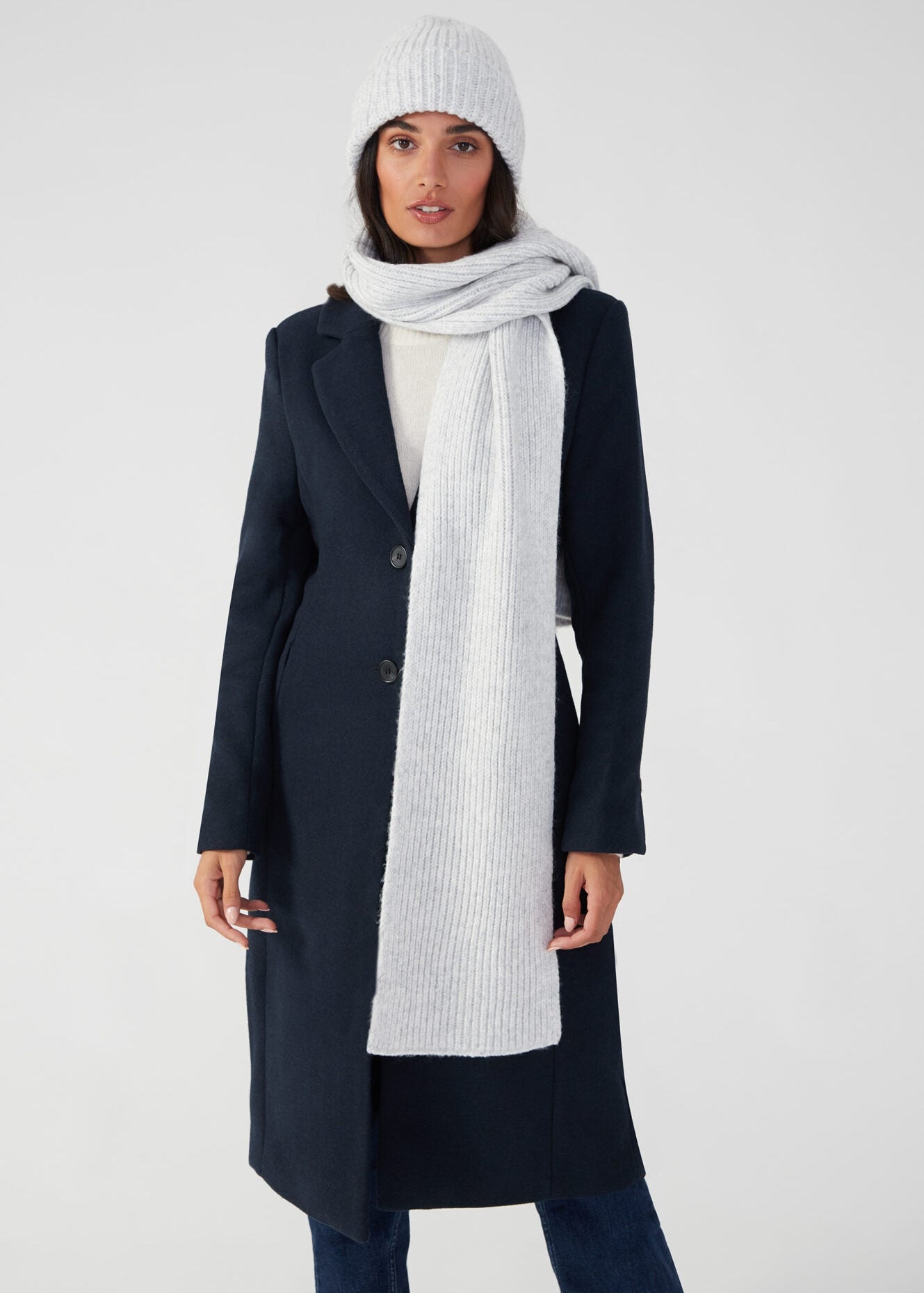 melange scarf - grey