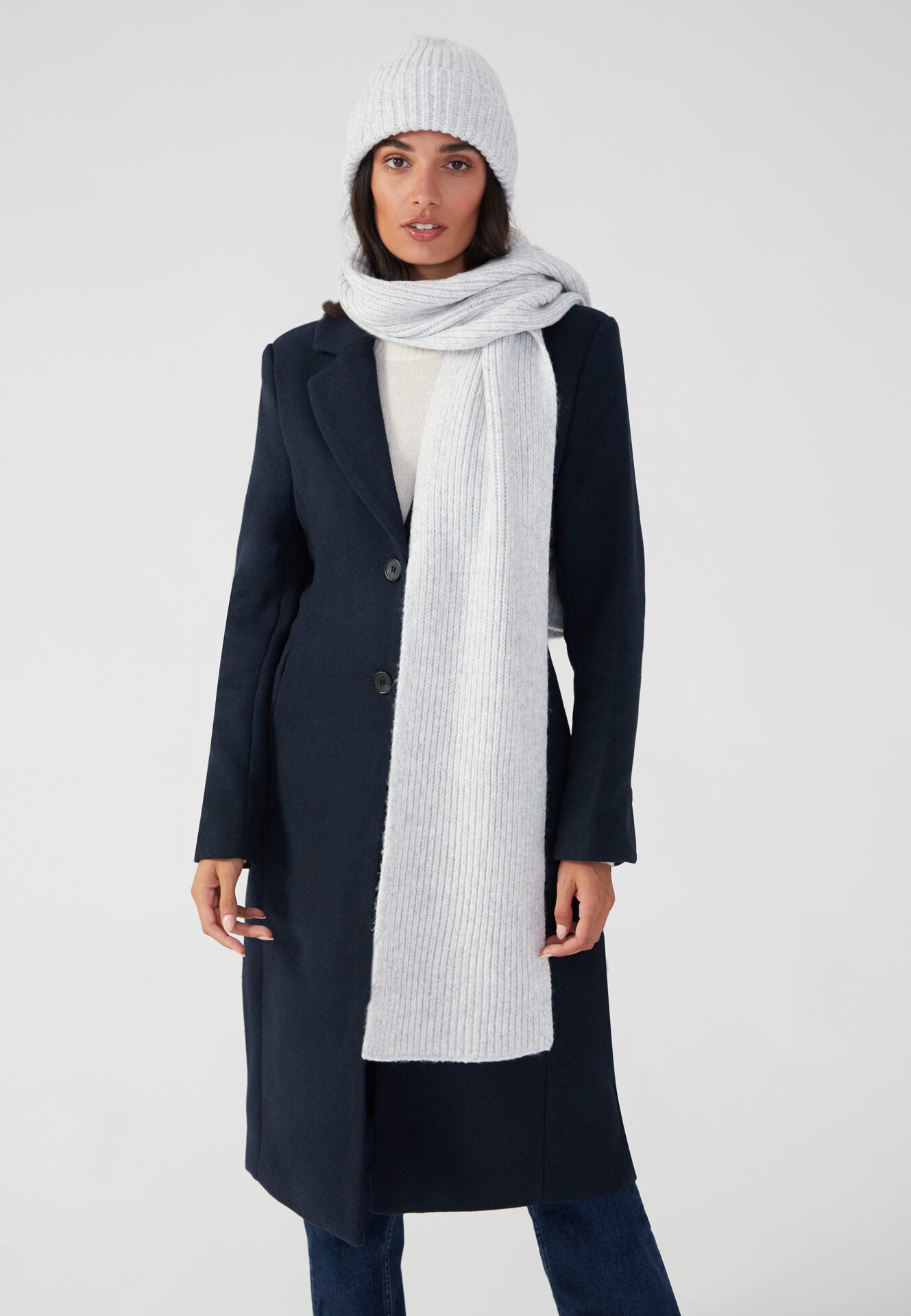 melange scarf - grey