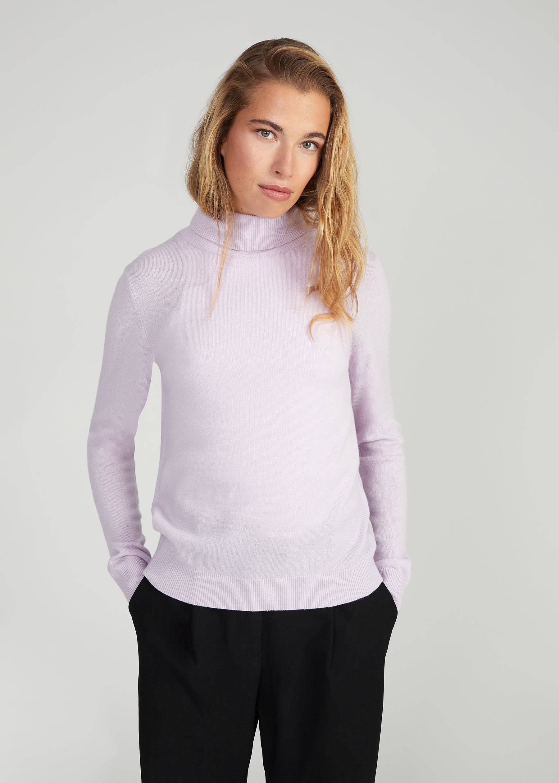 Classic Rollkragenpullover- lavender