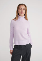 Regular Rollkragenpullover- lavender
