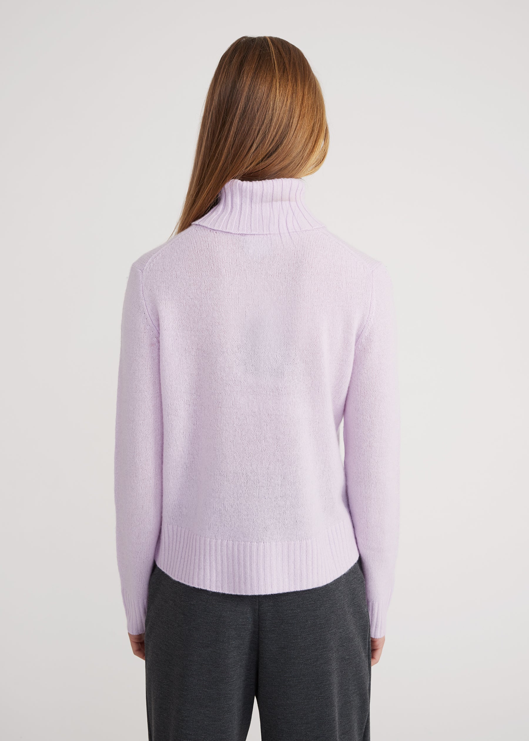 Regular Rollkragenpullover- lavender