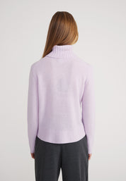 Regular Rollkragenpullover- lavender