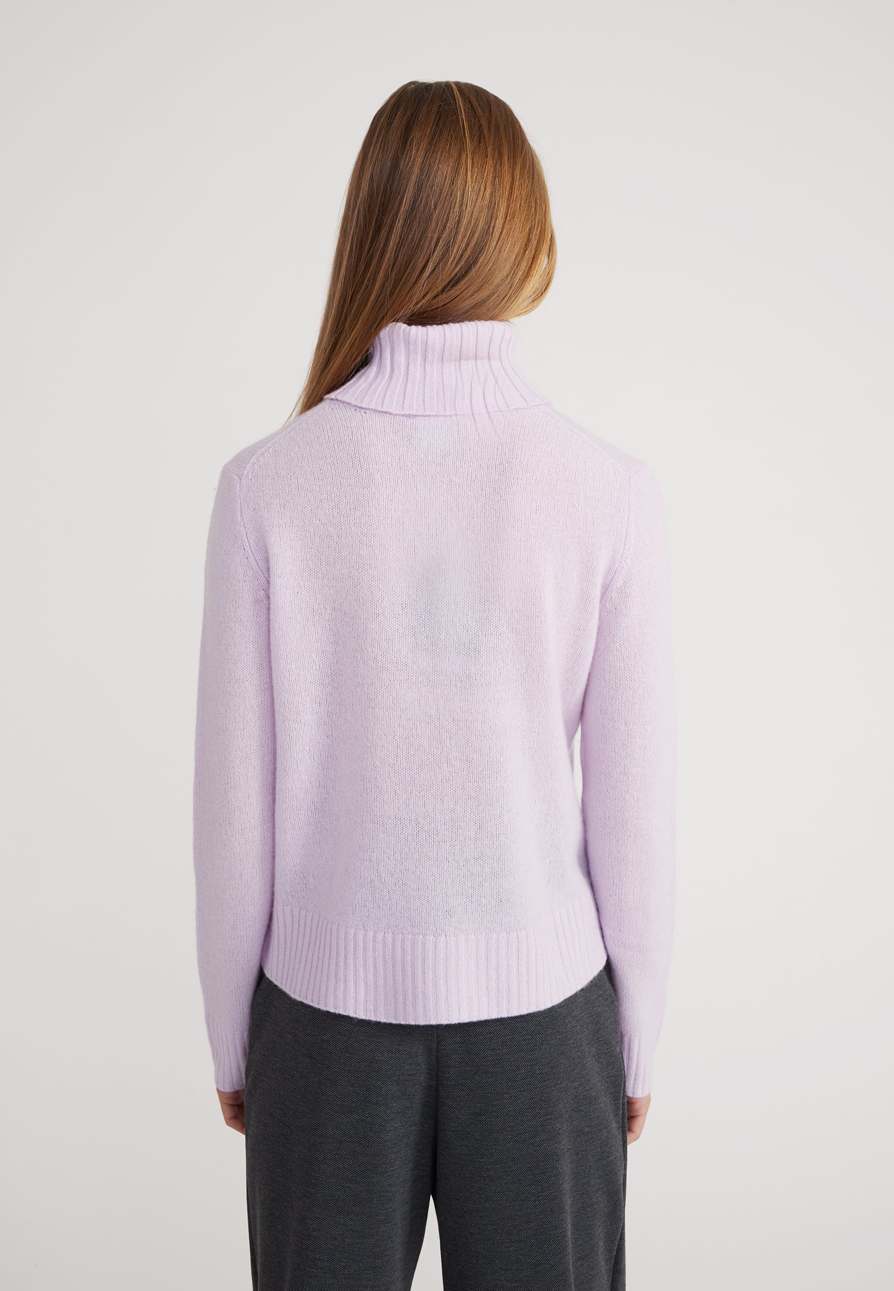 Regular Rollkragenpullover- lavender