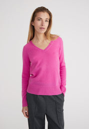 Vneck - fuchsia