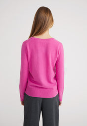 Vneck - fuchsia